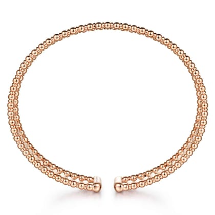 14K Rose Gold Bujukan Cuff Bracelet