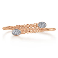 14K Rose Gold Bujukan Diamond Bangle