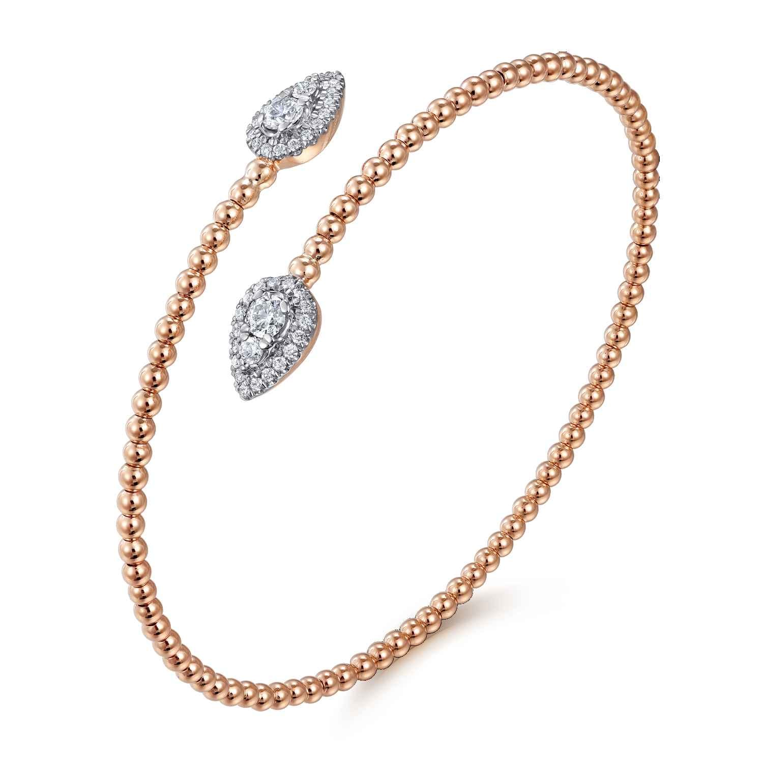 14K Rose Gold Bujukan Diamond Bangle - 0.5 ct - Shot 2