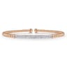 14K Rose Gold Bujukan Diamond Bar Split Bangle - 0.31 ct
