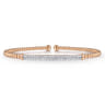 14K Rose Gold Bujukan Diamond Bar Split Bangle - 0.3 ct