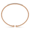 14K Rose Gold Bujukan Diamond Bar Split Bangle - 0.3 ct