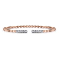 14K Rose Gold Bujukan Diamond Bars Bangle