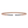 14K Rose Gold Bujukan Diamond Bars Bangle - 0.3 ct