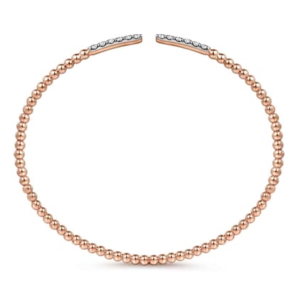 14K Rose Gold Bujukan Diamond Bars Bangle