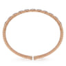 14K Rose Gold Bujukan Diamond Cuff Bangle - 0.73 ct