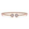 14K Rose Gold Bujukan Diamond Hexagon Split Bangle - 0.11 ct