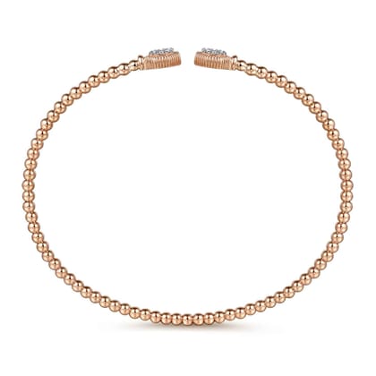 14K Rose Gold Bujukan Diamond Hexagon Split Bangle