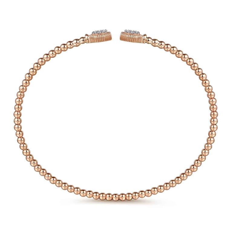 14K Rose Gold Bujukan Diamond Hexagon Split Bangle - 0.11 ct - Shot 3