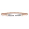 14K Rose Gold Bujukan Diamond Spikes Split Bangle - 0.25 ct