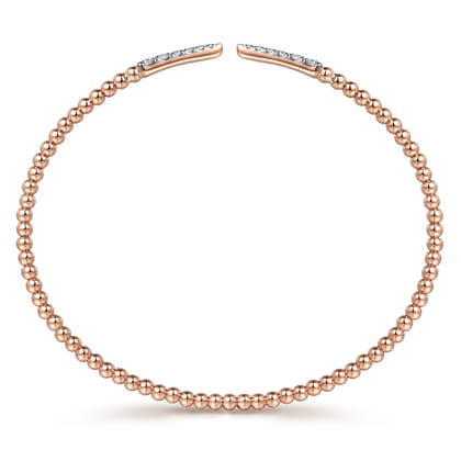 14K Rose Gold Bujukan Diamond Spikes Split Bangle