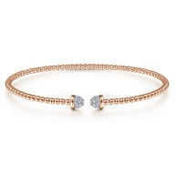 14K Rose Gold Bujukan Diamond Split Bangle