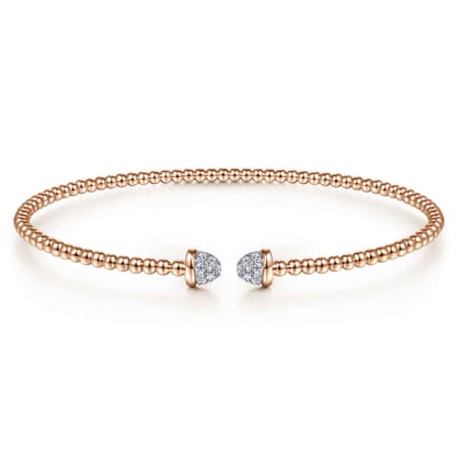 14K Rose Gold Bujukan Diamond Split Bangle