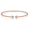 14K Rose Gold Bujukan Diamond Split Bangle - 0.2 ct