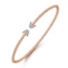 14K Rose Gold Bujukan Diamond Split Bangle - 0.2 ct