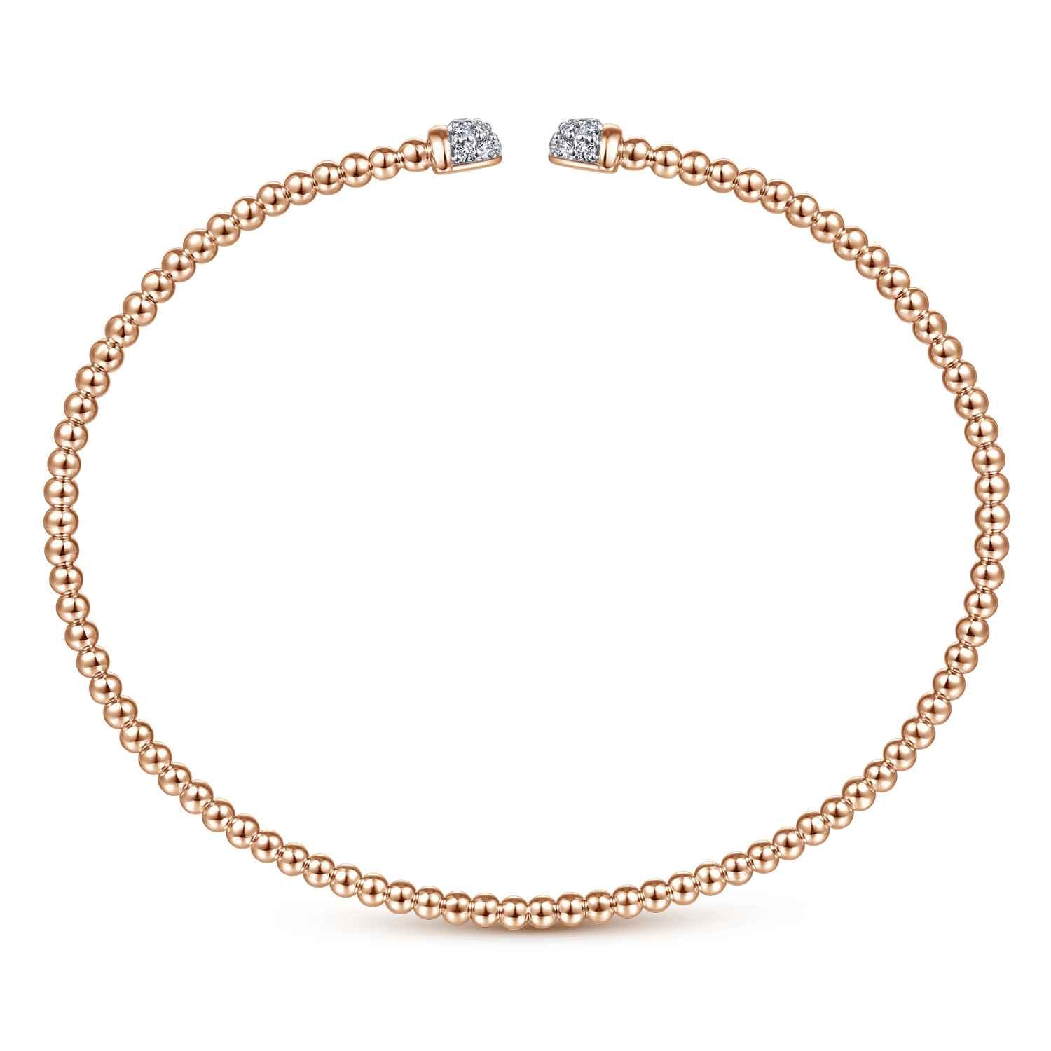 14K Rose Gold Bujukan Diamond Split Bangle - 0.2 ct - Shot 3
