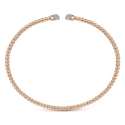 14K Rose Gold Bujukan Diamond Split Bangle