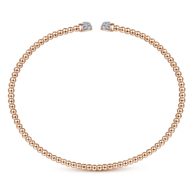 14K Rose Gold Bujukan Diamond Split Bangle - 0.2 ct - Shot 3