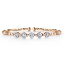 14K Rose Gold Bujukan Diamond Split Bangle