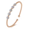 14K Rose Gold Bujukan Diamond Split Bangle - 0.38 ct