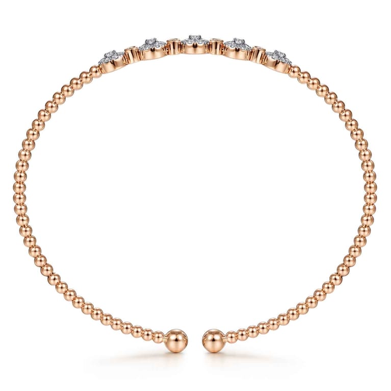 14K Rose Gold Bujukan Diamond Split Bangle - 0.38 ct - Shot 3