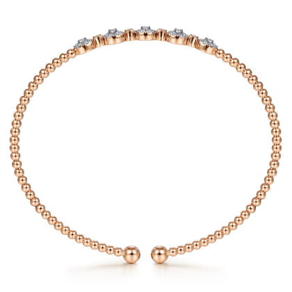 14K Rose Gold Bujukan Diamond Split Bangle