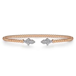 14K Rose Gold Bujukan Diamond Split Cuff
