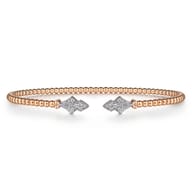 14K Rose Gold Bujukan Diamond Split Cuff