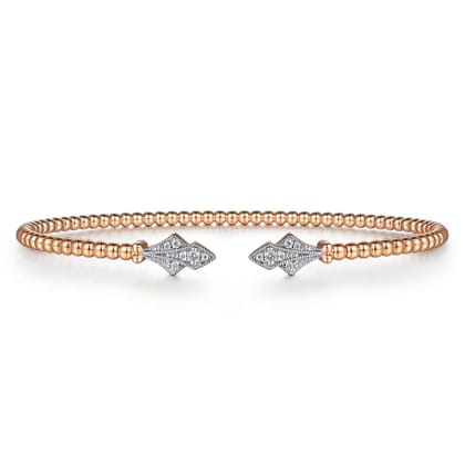 14K Rose Gold Bujukan Diamond Split Cuff
