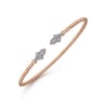 14K Rose Gold Bujukan Diamond Split Cuff - 0.11 ct