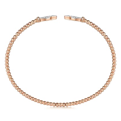 14K Rose Gold Bujukan Diamond Split Cuff