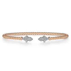 14K Rose Gold Bujukan Diamond Split Cuff