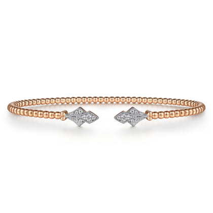 14K Rose Gold Bujukan Diamond Split Cuff