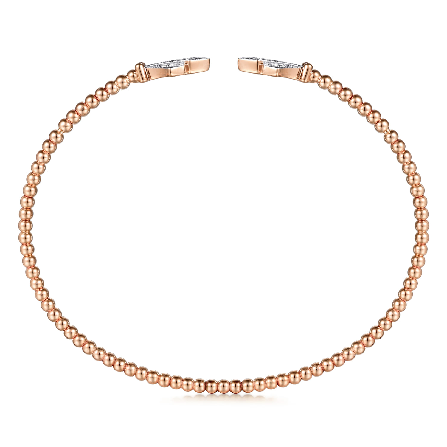 14K Rose Gold Bujukan Diamond Split Cuff - 0.11 ct - Shot 3