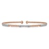 14K Rose Gold Bujukan Diamond Stations Bangle - 0.46 ct