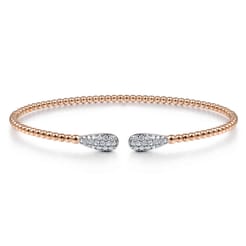 14K Rose Gold Bujukan Diamond Teardrops Bangle