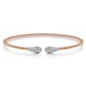 14K Rose Gold Bujukan Diamond Teardrops Bangle - 0.3 ct