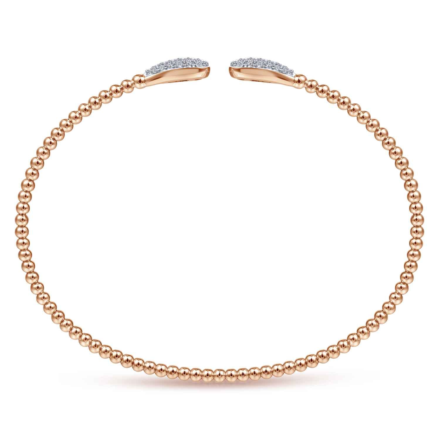14K Rose Gold Bujukan Diamond Teardrops Bangle - 0.3 ct - Shot 3