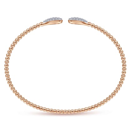 14K Rose Gold Bujukan Diamond Teardrops Bangle