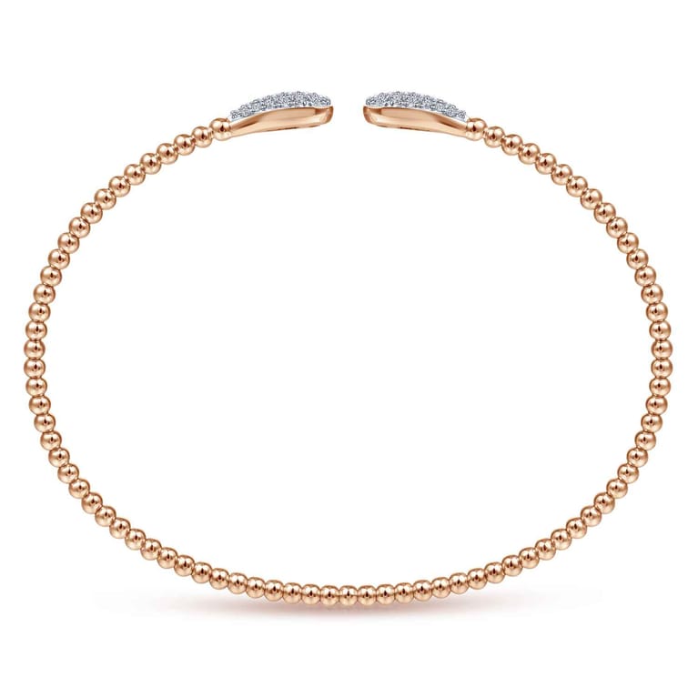 14K Rose Gold Bujukan Diamond Teardrops Bangle - 0.3 ct - Shot 3