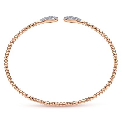 14K Rose Gold Bujukan Diamond Teardrops Bangle