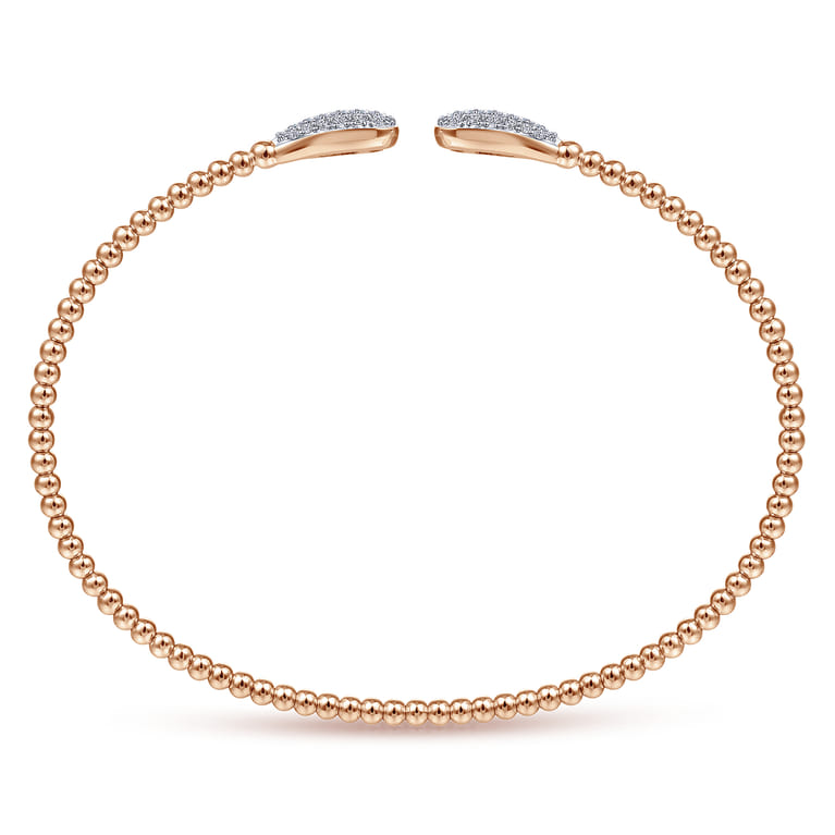 14K Rose Gold Bujukan Diamond Teardrops Bangle - 0.3 ct - Shot 3