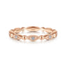 14K Rose Gold Bujukan Marquise Station Diamond Ring - 0.05 ct