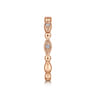 14K Rose Gold Bujukan Marquise Station Diamond Ring - 0.05 ct