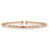 14K Rose Gold Bujukan Open Bangle