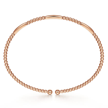 14K Rose Gold Bujukan Open Bangle