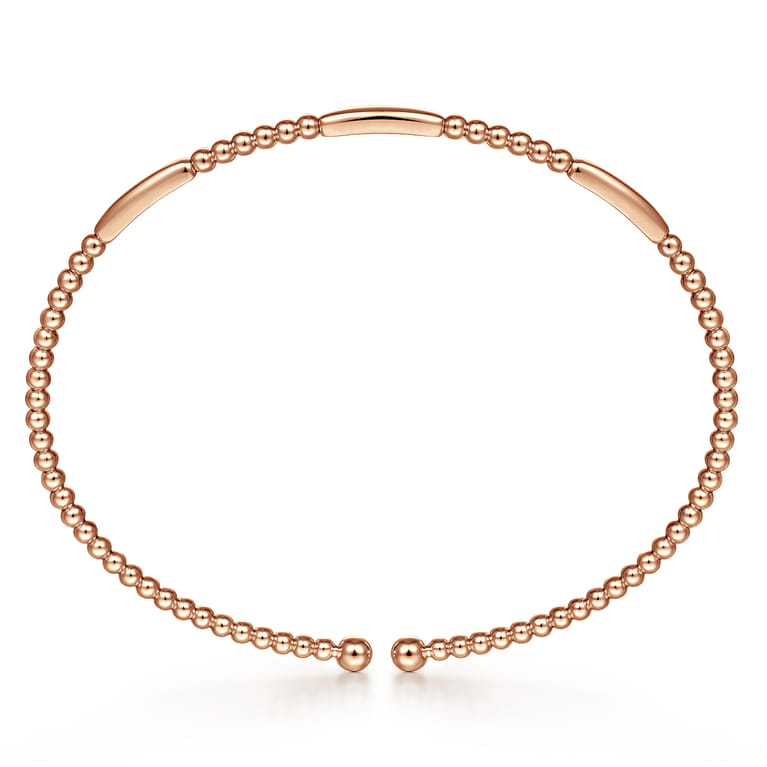 14K Rose Gold Bujukan Open Bangle - Shot 3