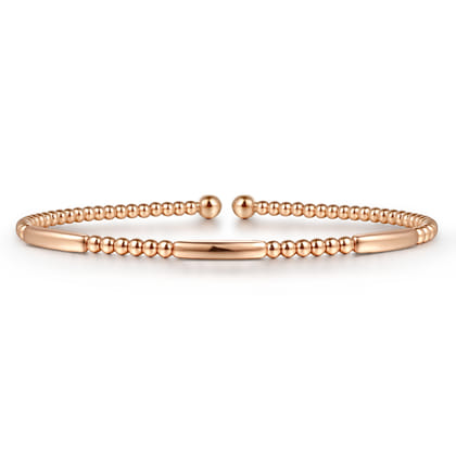 14K Rose Gold Bujukan Open Bangle