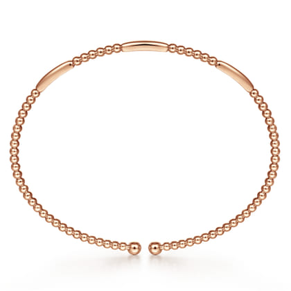 14K Rose Gold Bujukan Open Bangle
