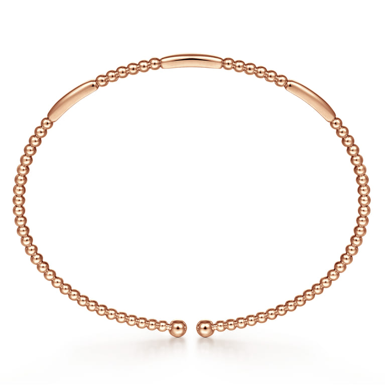 14K Rose Gold Bujukan Open Bangle - Shot 3